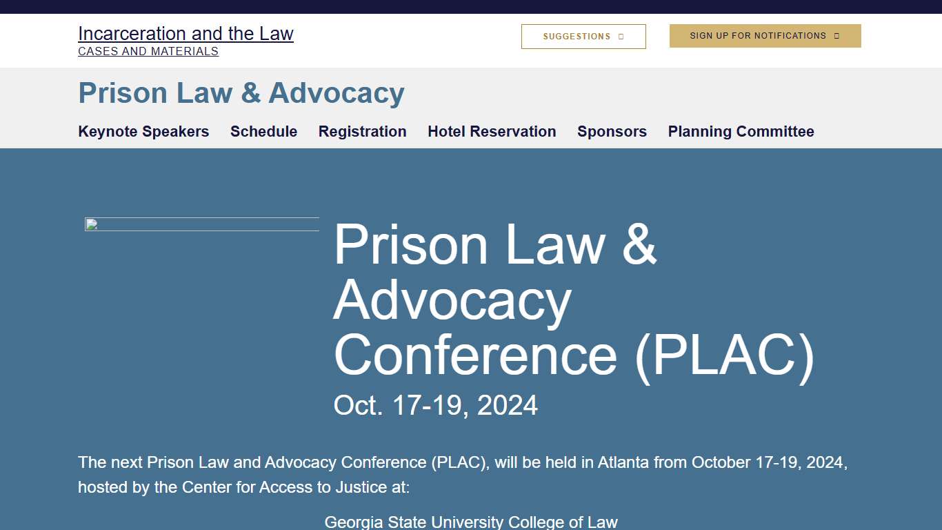 Prison Law & Advocacy Conference (2024) – Incarceration and the Law